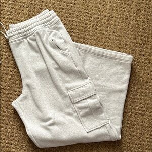 Athleta cargo Gray Jogger Sweatpants